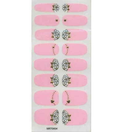 Nail Stickers Rose Coeur