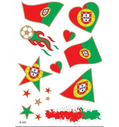 Tatouage Éphémère Euro 2016 Portugal