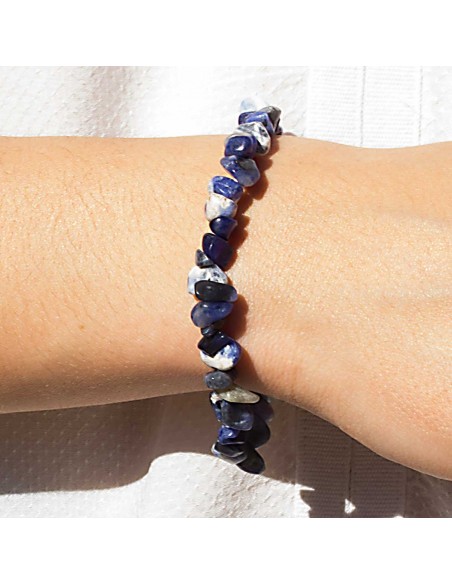 Bracelet lithoth rapie et sot risme pierre naturelle Sodalite