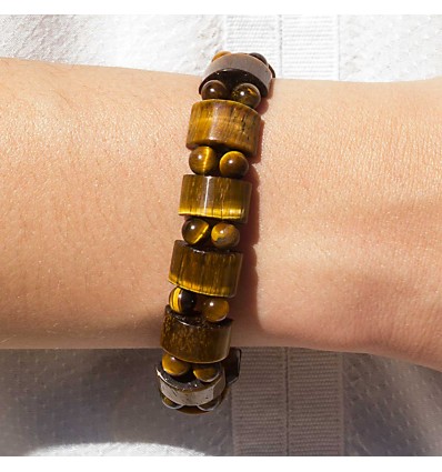 Bracelet Pierre Tank Oeil de Tigre modele