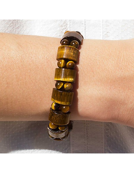 Bracelet Pierre Tank Oeil de Tigre modele