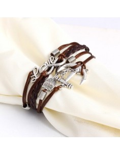 BRACELET INFINITY MARRON