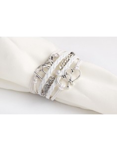 BRACELET INFINITY BLANC
