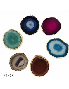 DESSOUS DE VERRE AGATE ET OR 24 CARATS 04