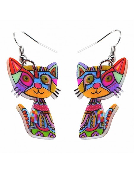 boucles d'oreilles fantaisie chat boucles d'oreilles fantaisie chat