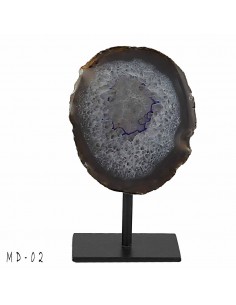 AGATE GEODE DECORATION SUR SOCLE MD02