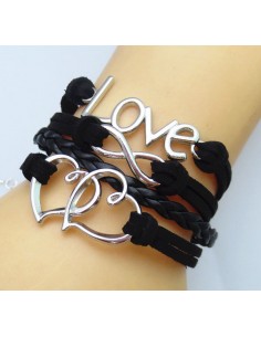 BRACELET LOVE COEUR NOIR
