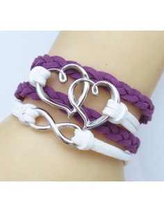 BRACELET INFINITY AMÉTHYSTE BLANC