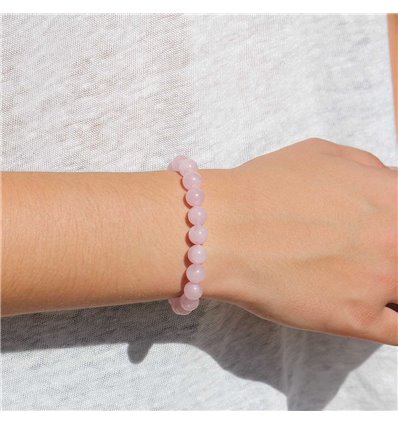 Bracelet femme en perle de quartz rose pour une séduction romantique