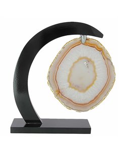 AGATE DENTELLE LUNE SUSPENDUE
