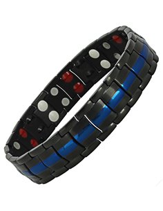 BRACELET MAGNETIQUE HOMME ACIER TAIMA POUR MAGNETOTHERAPIE ANTI STRESS ET ANDIDOULEURS