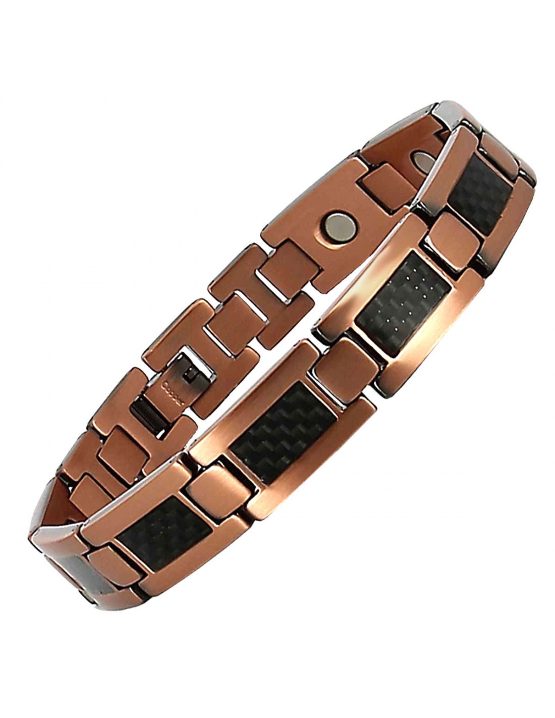 Bracelet Magnétique Homme en Tungstène Cuivré - Bracelets Tendances