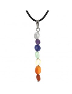 COLLIER PIERRE NATURELLE SEPT CHAKRAS