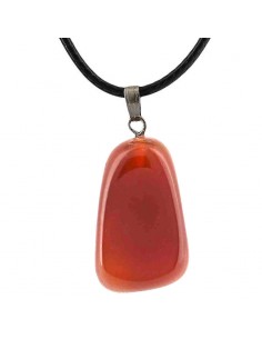 COLLIER PIERRE NATURELLE CORNALINE