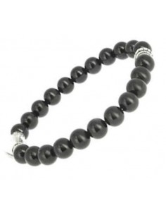 Bracelet en tourmaline et cristal de roche 8 mm