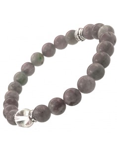 Bracelet en pierre naturelle de Labradorite et Cristal de roche
