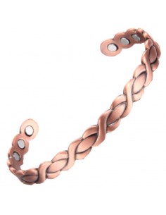 Bracelet magnétique en cuivre massif - Ambra