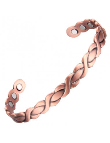 Bracelet magnétique en cuivre massif - Ambra