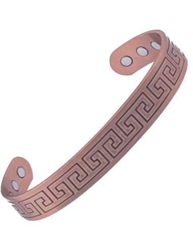 Bracelet magnétique ouvert en cuivre massif - Andin