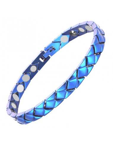 Bracelet magnétique bleu en acier - Néha