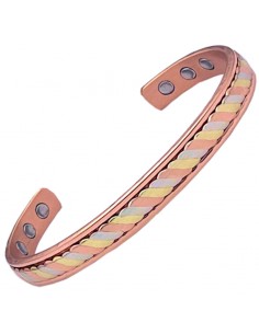 Bracelet ouvert aimanté en cuivre - Rosi