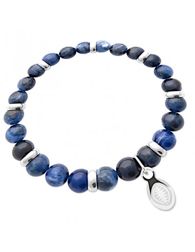 Bracelet en Jaspe bleu perle naturelle de 8 mm