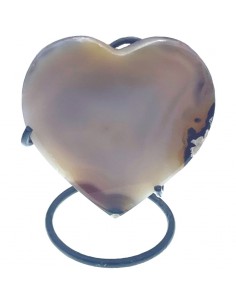 Agate cœur sur son support