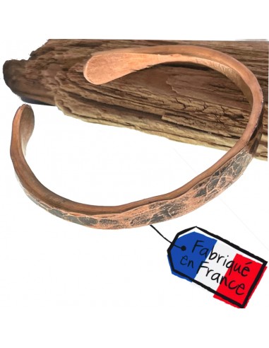 Bracelet artisanal en cuivre massif - Dharma doré