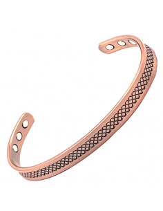 Bracelet ouvert magnétique en cuivre - Nikiti