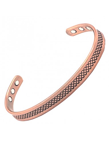 Bracelet ouvert magnétique en cuivre - Nikiti