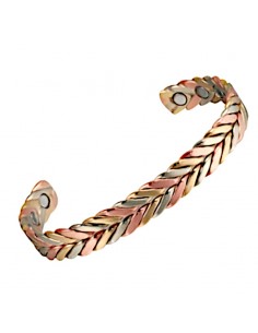 Ensemble Bracelet Et Bague Magnétiques En Cuivre épais Homme