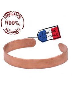 Bracelet fait main en cuivre massif - Empreinte d'Hélios