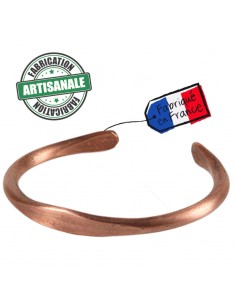 Bracelet artisanal en pur cuivre massif - Héra