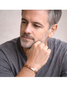 Bracelet artisanal en cuivre massif pour homme - Éclat d'Everest
