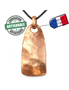 Pendentif en cuivre massif martelé – Bijou artisanal - Aurium